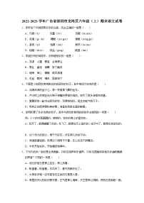 广东省深圳市龙岗区2022-2023学年六年级上学期期末语文试卷