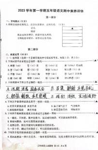 浙江省丽水市青田县三溪口学校等十校2023-2024学年五年级语文上学期期中检测试题