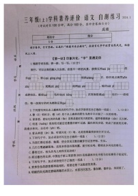 江苏省泰州市兴化市2023-2024学年三年级上学期期末语文试卷