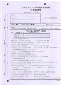 湖南省长沙市宁乡市2023-2024学年五年级上学期期末语文试卷