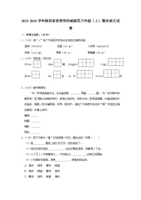 陕西省西安市西咸新区2023-2024学年六年级上学期期末语文试卷