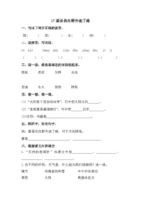 人教部编版二年级下册要是你在野外迷了路课后测评