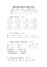 期末考试卷-2023-2024学年语文五年级下册统编版