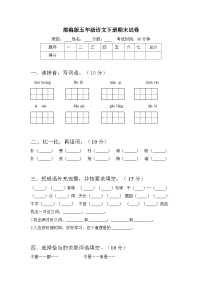 期末试卷-2023-2024学年语文五年级下册统编版