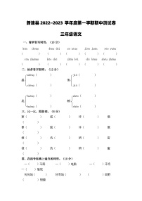 三年级上册语文期中练习