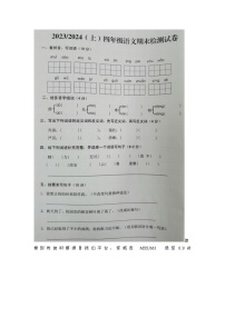 安徽省阜阳市临泉县2023-2024学年四年级上学期期末语文试题