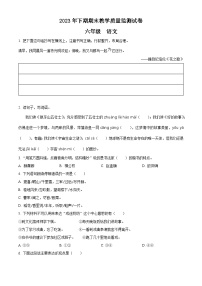 2023-2024学年湖南省岳阳市城区部编版六年级上册期末考试语文试卷（原卷+解析）