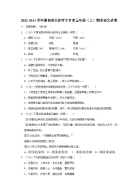 湖南省长沙市宁乡市2023-2024学年五年级上学期期末语文试卷