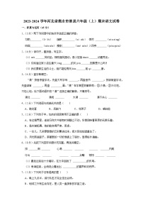 2023-2024学年河北省衡水市景县六年级（上）期末语文试卷