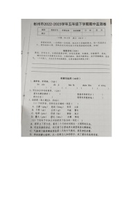 陕西省咸阳市彬州市2022-2023学年五年级下学期期中语文试题