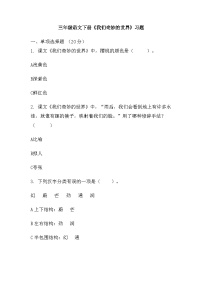 小学语文人教部编版三年级下册我们奇妙的世界当堂达标检测题