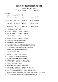 六年级下册3月月考语文试卷（原卷版+答案与解释版）2023-2024学年第二学期 部编版