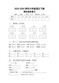 期末（试题）2023-2024学年统编版六年级下册语文