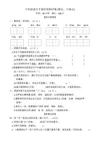 语文六年级下册5-6单元阶段测评卷（月考）2023-2024学年统编版