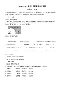 2023-2024学年河南省洛阳市嵩县部编版五年级上册期末考试语文试卷（解析版+原卷版）