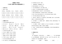 统编版小学语文六年级下册期中综合质量检测卷（二）（含答案+详细解析）