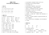 统编版小学语文六年级下册期中综合质量检测卷（三）（含答案+详细解析）