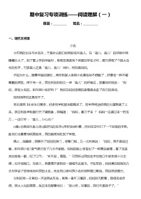 统编版语文六年级下册期中复习阅读专项训练—阅读理解（一）（含答案+详细解析）