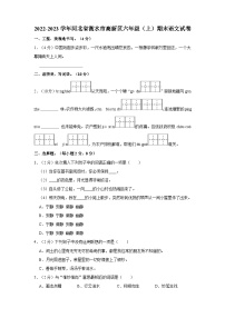 2022-2023学年河北省衡水市高新区六年级上学期期末语文试卷（含答案）