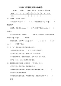 期末检测卷-2023-2024学年语文五年级下册统编版