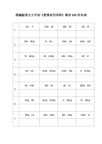 【精品】部编版语文小升初《看拼音写词语》常用300词专项训练含答案