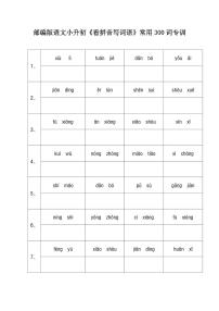 【精品】部编版语文小升初《看拼音写词语》常用300词专项训练含答案