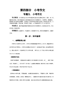 小升初语文总复习系统讲解 第四部分  小考作文 专题九    小考作文（人教部编版，含答案）