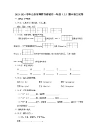 山东省潍坊市诸城市2023-2024学年一年级上学期1月期末语文试题