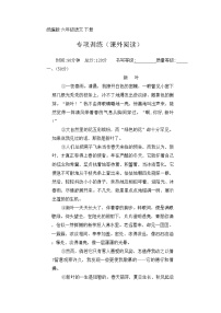 课外阅读专项训练（试题）统编版语文六年级下册