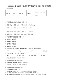 2022-2023学年云南省楚雄州南华县部编版五年级下册期中考试语文试卷（原卷版+解析版）