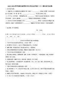 2023-2024学年湖北省武汉市江汉区部编版五年级上册期末考试语文试卷（原卷版+解析版）