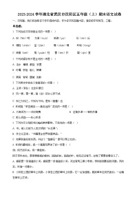 2023-2024学年湖北省武汉市汉阳区部编版五年级上册期末考试语文试卷（原卷版+解析版）