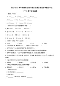 2022-2023学年湖南省益阳市赫山区箴言龙光桥学校部编版五年级下册期中考试语文试卷（原卷版+解析版）