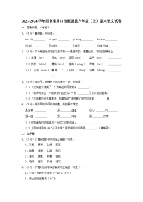 河南省周口市鹿邑县2023-2024学年六年级上学期期末语文试卷