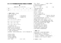 2023-2024学年陕西省汉中市洋县六年级语文小升初摸底考试含答案