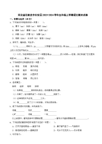 河北省石家庄市长安区2023-2024学年五年级上学期语文期末试卷