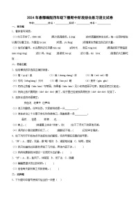 期中阶段语文试卷(试题+答案)2023-2024学年统编版语文四年级下册