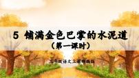 语文三年级上册铺满金色巴掌的水泥道完美版作业课件ppt