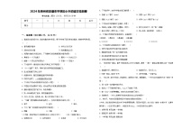 2024年贵州省安顺市平坝区小升初语文检测卷含答案