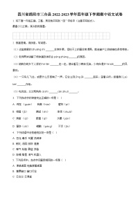 2022-2023学年四川省绵阳市三台县部编版四年级下册期中考试语文试卷（原卷版+解析版）