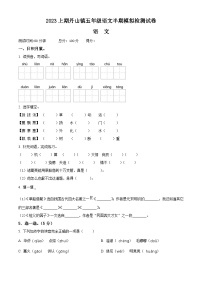 2022-2023学年四川省资阳市雁江区丹山学区部编版五年级下册期中考试语文试卷（原卷版+解析版）