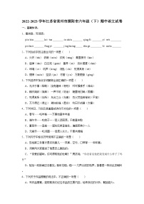 2022-2023学年江苏省常州市溧阳市六年级下学期期中语文试卷（含答案）