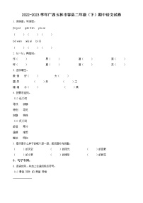 2022-2023学年广西壮族自治区玉林市容县部编版二年级下册期中考试语文试卷（原卷版+解析版）