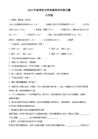 2022-2023学年河南省郑州市中牟县部编版六年级下册期中考试语文试卷（原卷版+解析版）