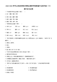 2022-2023学年山东省济南市莱芜区莲河学校联盟片区部编版四年级下册期中考试语文试卷（原卷版+解析版）