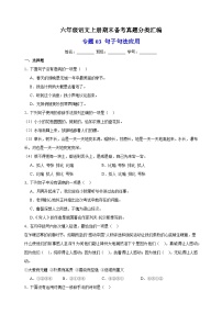 专题03 句子句法应用-2023-2024学年统部编版语文六年级上册期末备考真题分类汇编