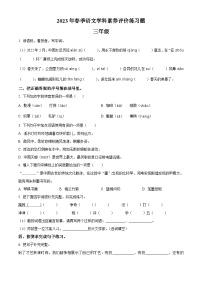 2022-2023学年河南省平顶山市鲁山县部编版三年级下册期中考试语文试卷（原卷版+解析版）