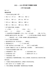 2022-2023学年辽宁省营口市大石桥市官屯镇九年一贯制学校部编版六年级下册期中考试语文试卷（原卷版+解析版）