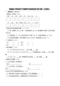 统编版六年级语文下册期中考试综合复习练习题（含答案）