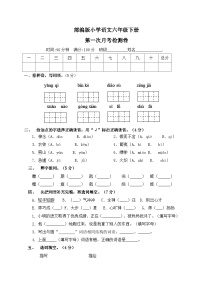 统编版六年级语文下册第二次月考检测卷（含答案）